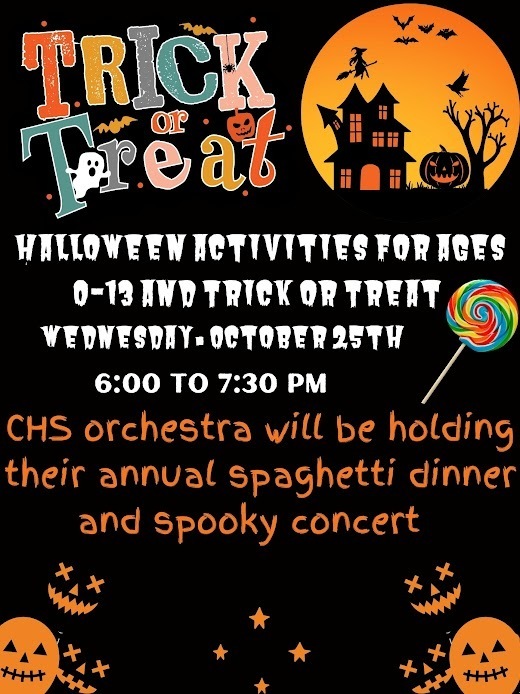 CHS Orchestra Spaghetti Dinner & Concert, Student Council Trick or